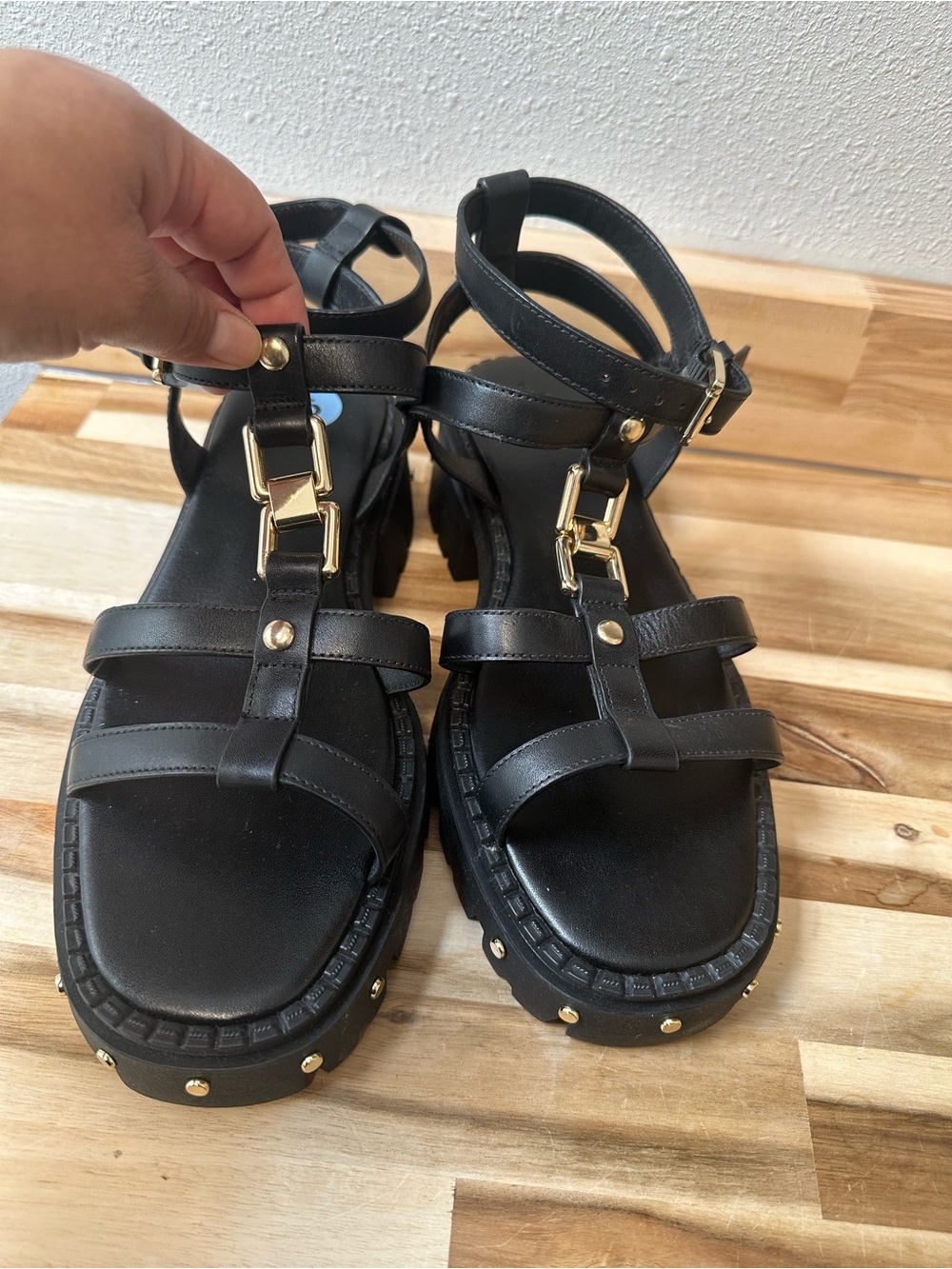 ASOS Forrest  Chunky-Strap Leather Sandals  new sz9 - Picture 8 of 13